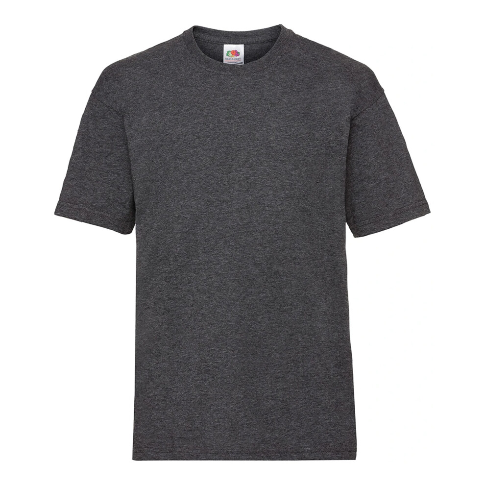 Fruit Of The Loom (13 Years, Dark Heather) Childrens/Kids Value T-Shirt
