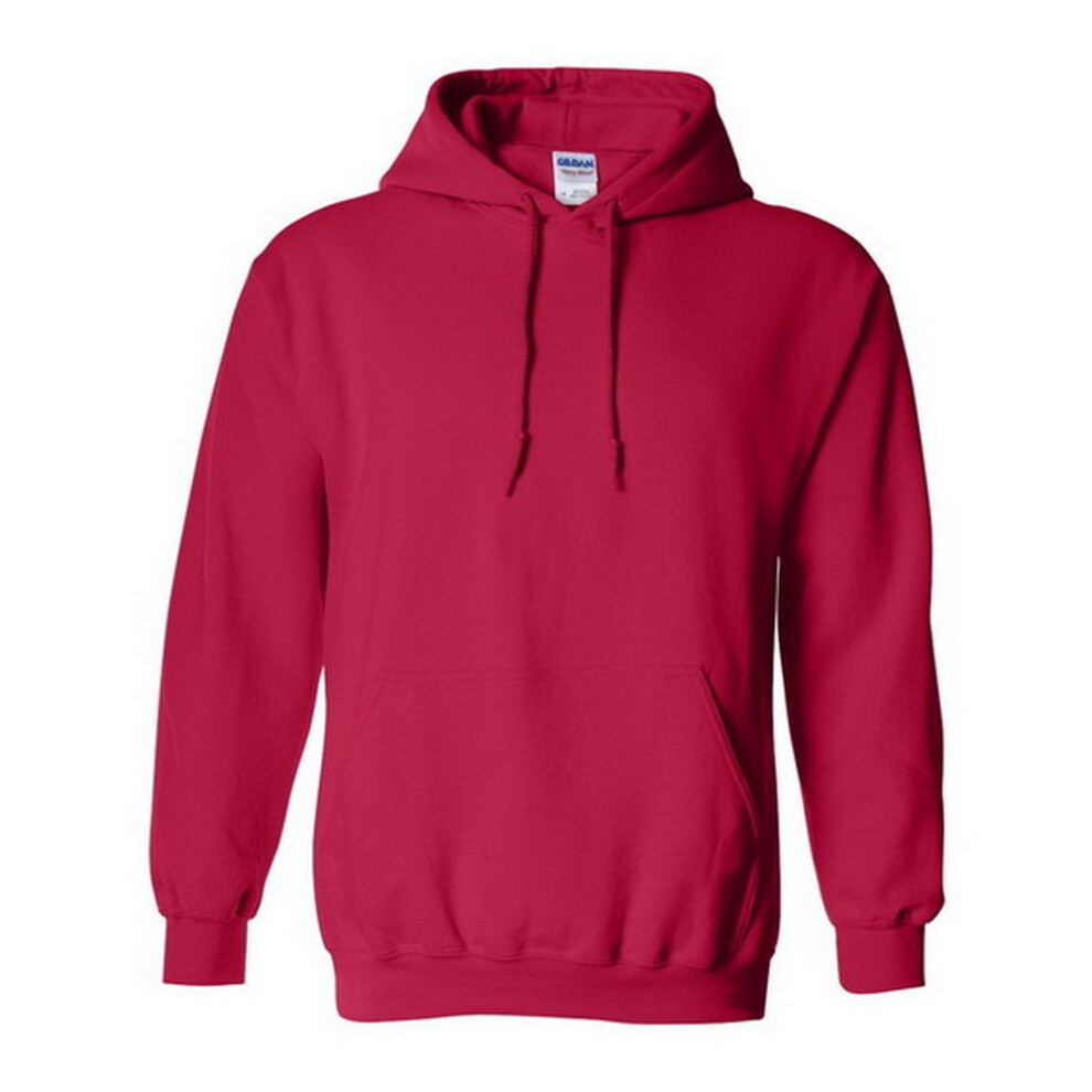 Gildan (L, Cherry Red) Heavy Blend Adult Unisex Hooded Sweatshirt / Hoodie