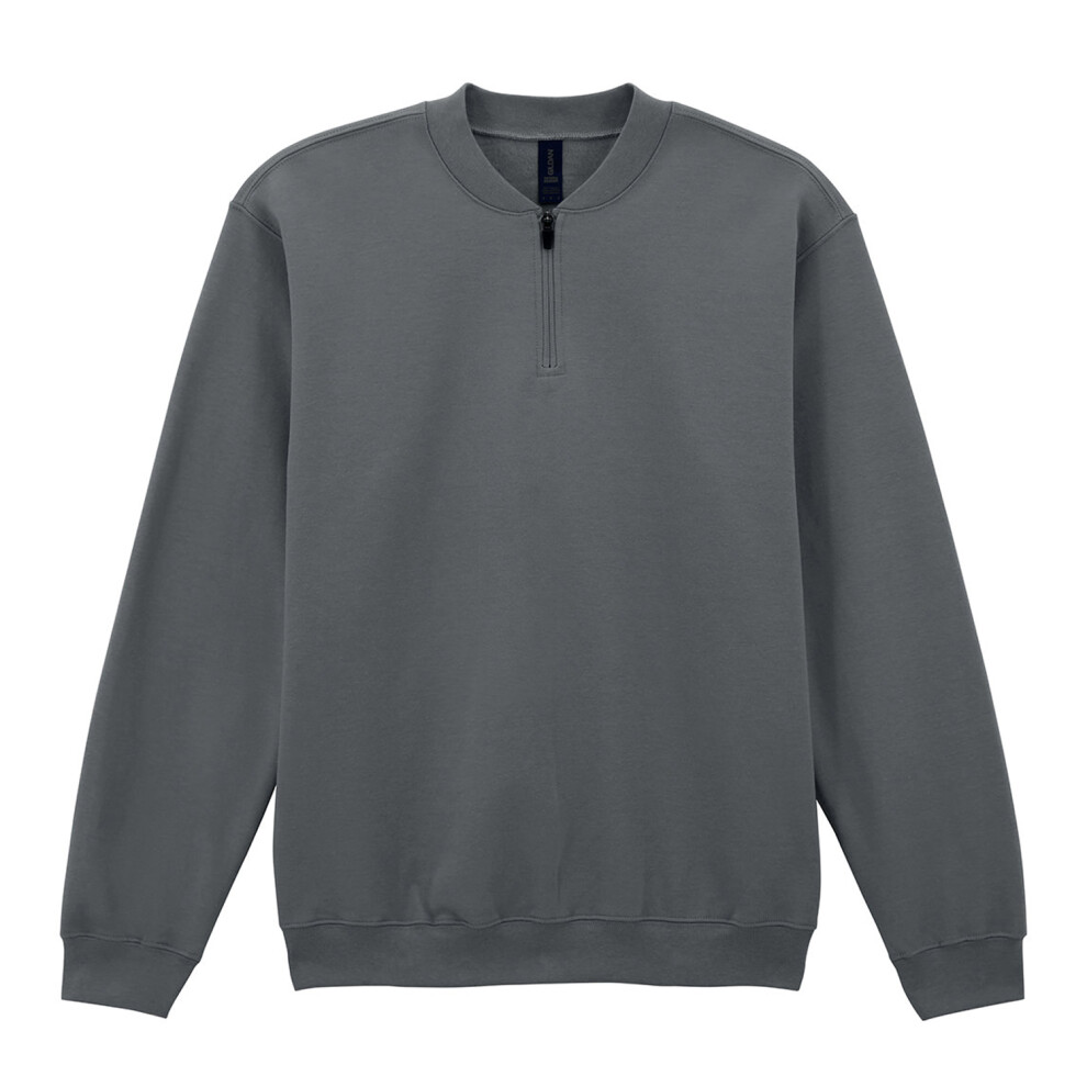 Gildan (Xxl, Charcoal) Unisex Adult Softstyle Midweight Quarter Zip Sweatshirt