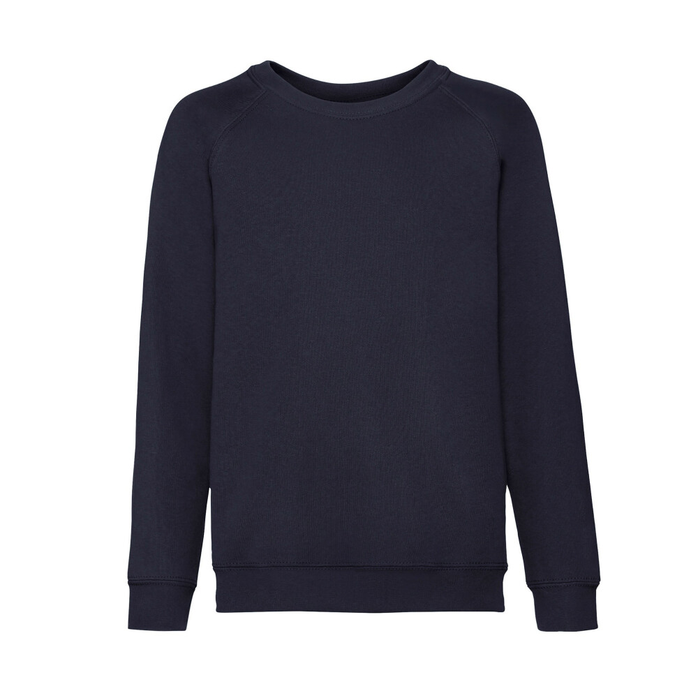 Fruit Of The Loom (3-4 Years, Deep Navy) Childrens/Kids Classic Raglan Sweatshirt