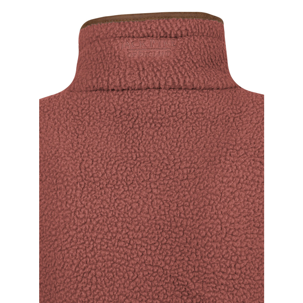 Jack Pyke Ladies Half Zip Sherpa Fleece Pullover Burnt Copper XX-Large