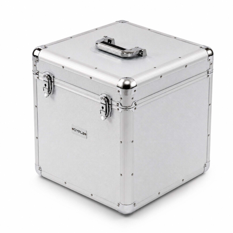 Oypla 100 X 12" Lp Vinyl Record Box Hard Dj Flight Case Aluminium