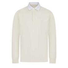 (XS, Natural) Front Row Mens Premium Long Sleeve Rugby Shirt/Top