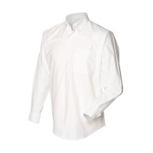 (3XL, White) Henbury Mens Long Sleeve Classic Oxford Work Shirt