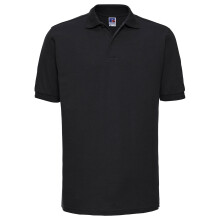 (6XL, Black) Russell Mens Piqué Hardwearing Polo Shirt