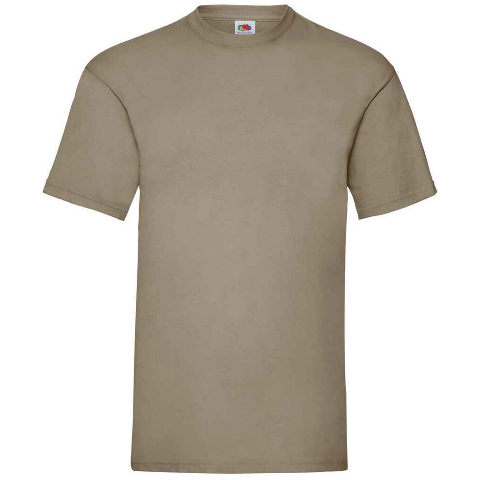 Fruit Of The Loom (L, Khaki) Mens Valueweight T-Shirt