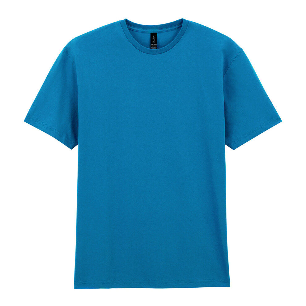 Gildan (S, Sapphire) Mens Plain Lightweight T-Shirt