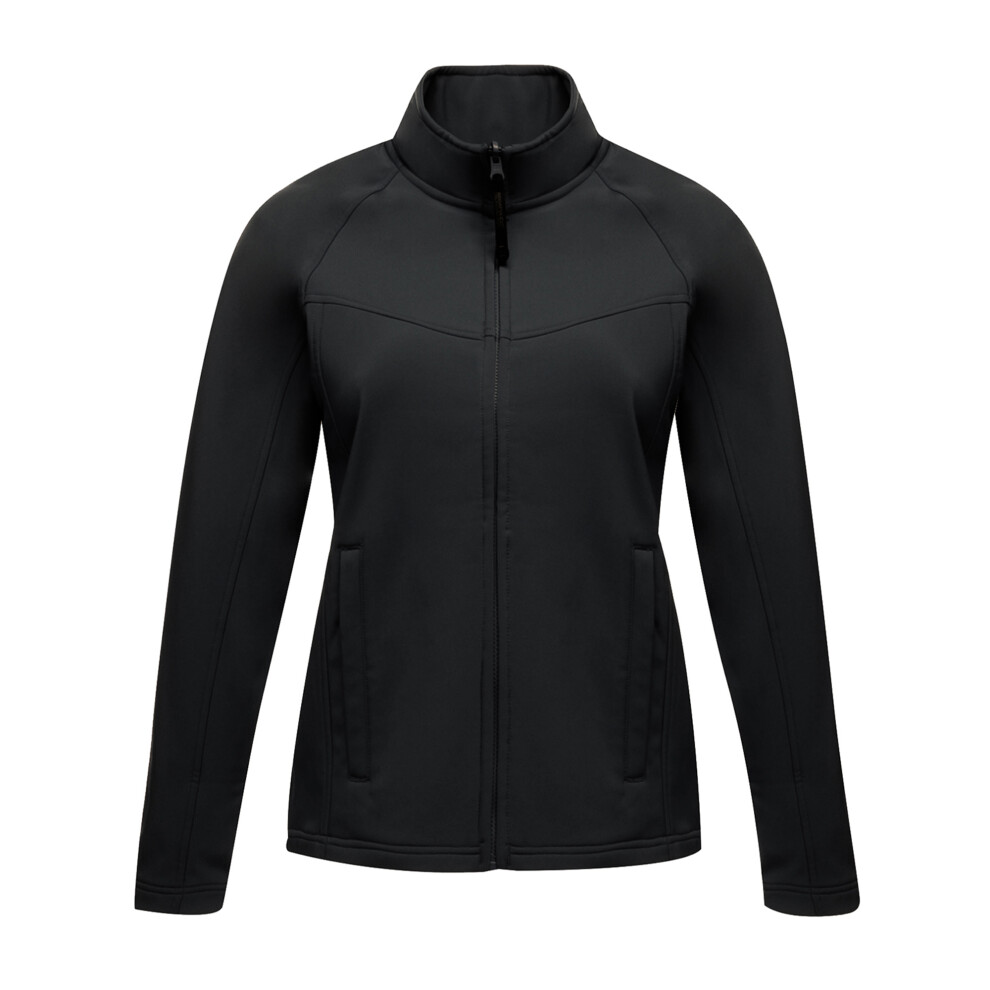 Regatta (22, All Black) Womens/Ladies Uproar Softshell Jacket (Water Repellent & Wind Resistant)