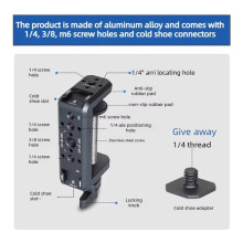 C Clamp Desk Camera Mount C-Clamp with 1/4" 3/8" Thread, Desktop DSLR Mount for Photo Studio Video Camera,Light Stand A