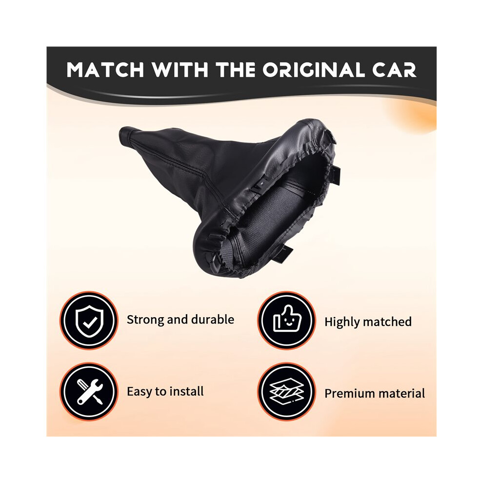 Gear Shift Knob Boot 735249804 Kit For 600 Seicento 1998-2010 Manual Transmission Shifter Cover Replacement Black 4711161795761