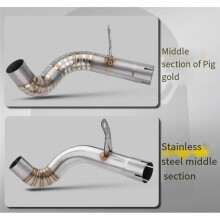 Motorcycle Stainless Steel Exhaust Escape Middle Link Pipe for VOGE 900DS 900 DS900X DS900 X 2024 2025
