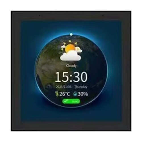 Tuya  Zigbee Multi Functional 4-Inch Touch Screen Scene  Dimming  Custom Text Multi Language-EU Plug
