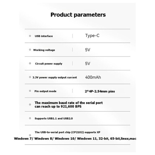 For FTDI Programmer ELRS Receiver Firmware Programmer CP2102USB to TTL Module No Soldering