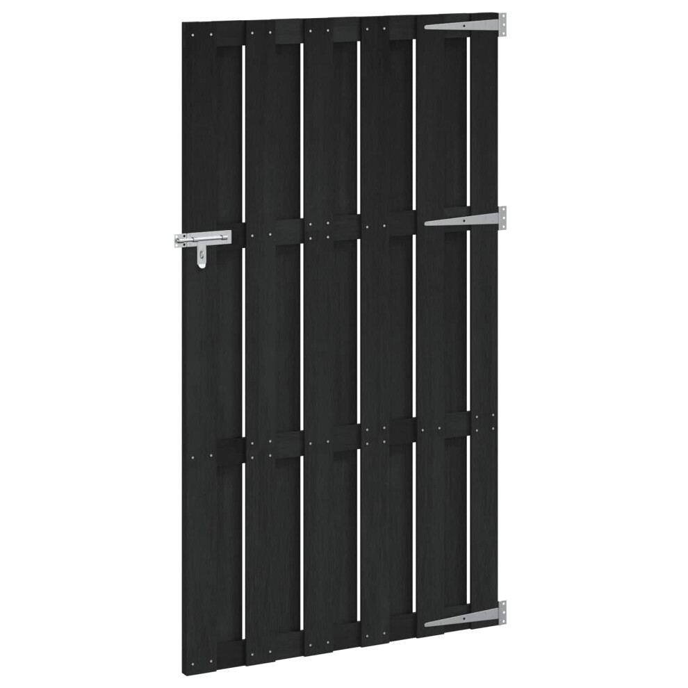 Vidaxl Garden Gate 100 X 180 Cm Wpc And Aluminium Black