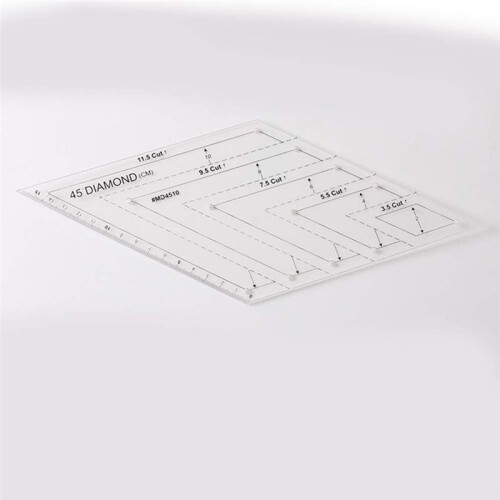 4Pcs Quilting Ruler Set, Clear Plastic Quilting Square Template Triangle Hexagon 45 60 Degree Ruler 2