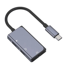 Type C Oortelefoon Adapter voor Telefoon PD60W Opladen 3.5mm Audio