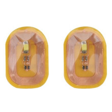 2Pcs NFC Flash Nail Sticker LED Bare Chip Intelligent Illuminate Nail Lamp Nail Sticker Enhancement White Light