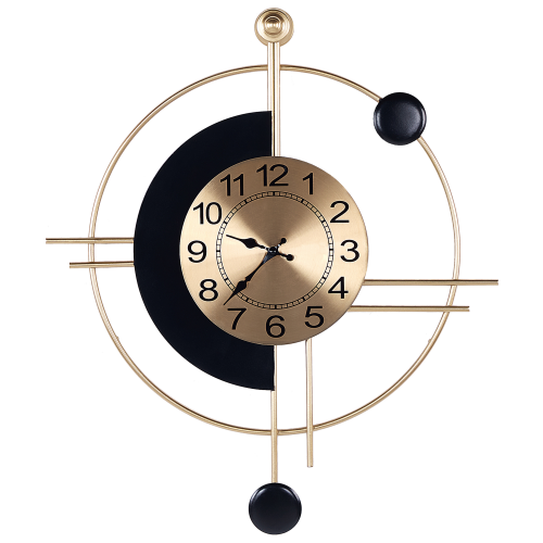 Beliani Wall Clock ALLOGNY 59 cm Metal Gold