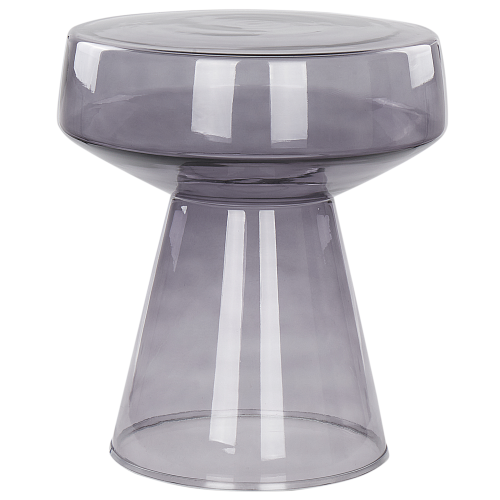 Beliani Side Table LAGUNA Glass Grey