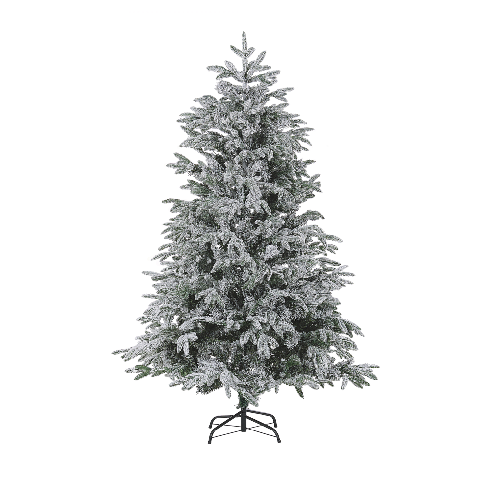 Beliani Artificial Snowy Christmas Tree Bassie 180 Cm White
