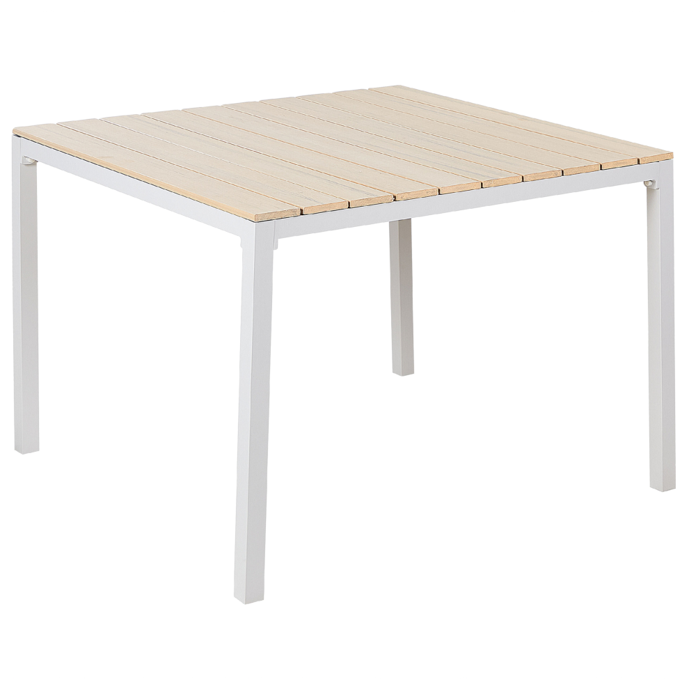 Beliani Garden Dining Table Prato 95 Cm 95 Cm Beige