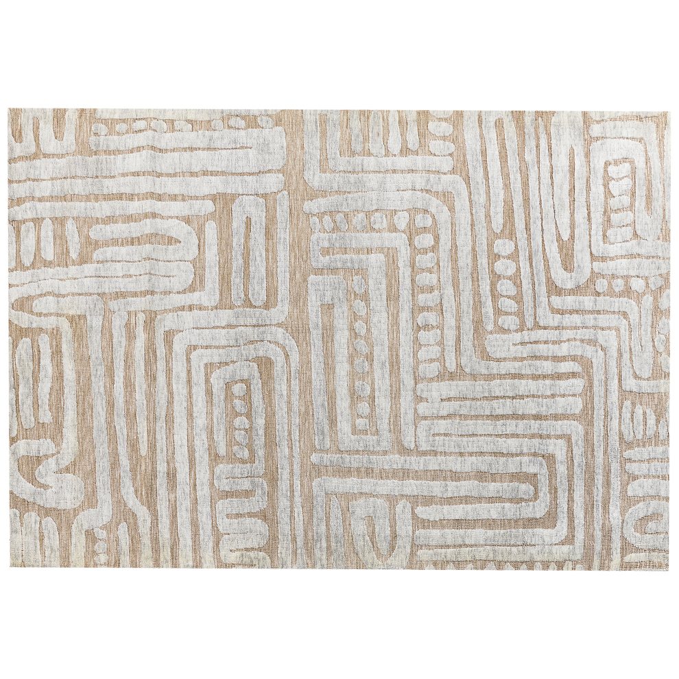 Beliani Rug Mandai Beige 160 X 230 Cm