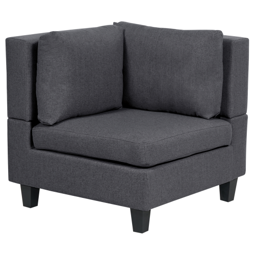 Beliani Corner Seat UNSTAD Dark Grey Fabric
