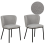 Beliani Set of 2 Dining Chairs MINA Boucle Grey 1