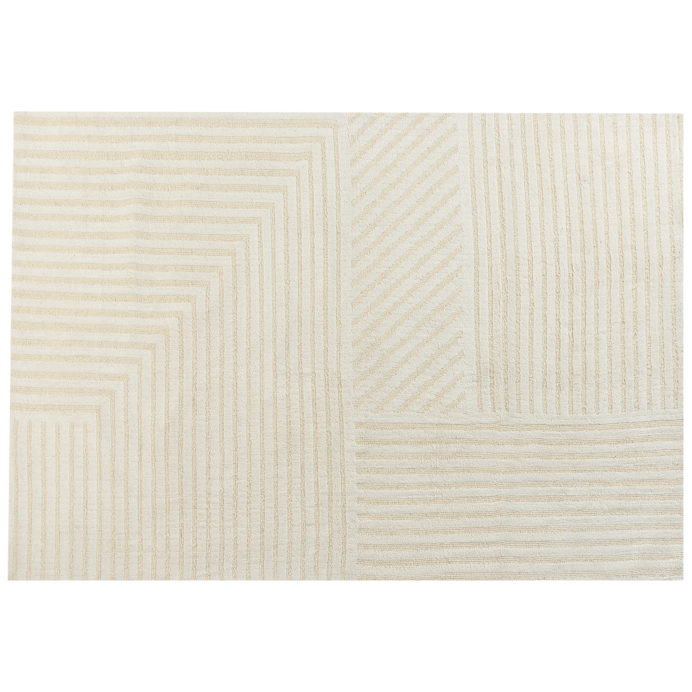 Beliani Rug Abegum Beige 160 X 230 Cm Wool