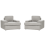 Beliani Set of 2 Armchairs ALLA Fabric Light Grey 1