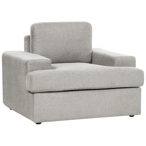Beliani Armchair ALLA Fabric Light Grey