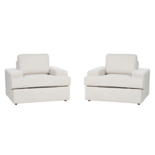 Set of 2 Armchairs ALLA Fabric Light Beige