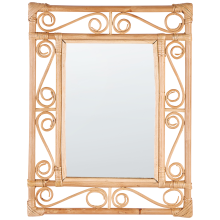 Wall Mirror AMANU 41 cm 52 cm Rattan Natural