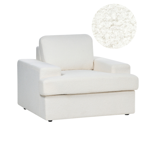 Beliani Armchair ALLA Boucle Off-White