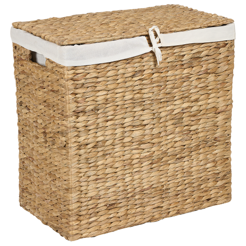 Beliani Laundry Basket LANGSON Wicker Natural 75 L