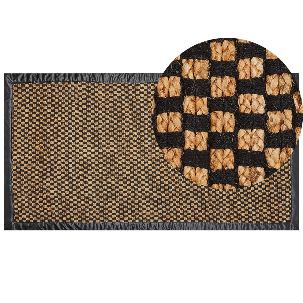 Beliani Rug Gerce Beige 80 X 150 Cm Jute