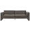 Beliani Sofa 3 Seater MAUNU Velvet Graphite Grey 1