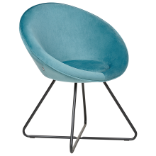 Dining Chair FLOBY II Velvet Light Blue