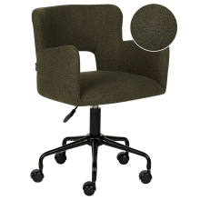 Desk Chair SANILAC II Boucle Dark Green