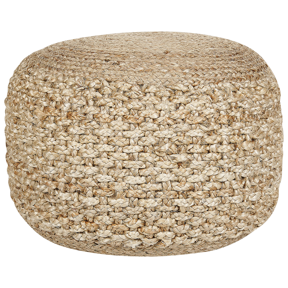 Beliani Pouffe Dinni Jute Beige
