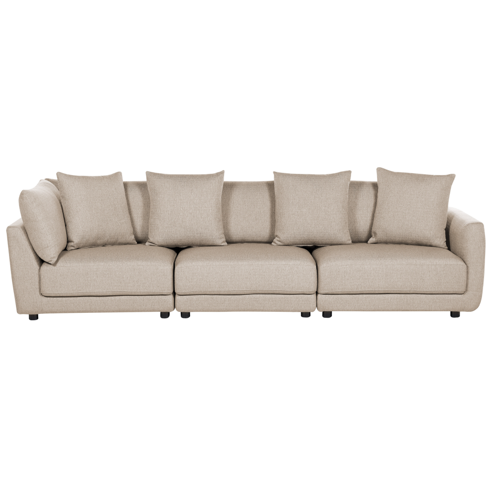 Beliani Sofa 3 Seater Sigtuna Fabric Beige