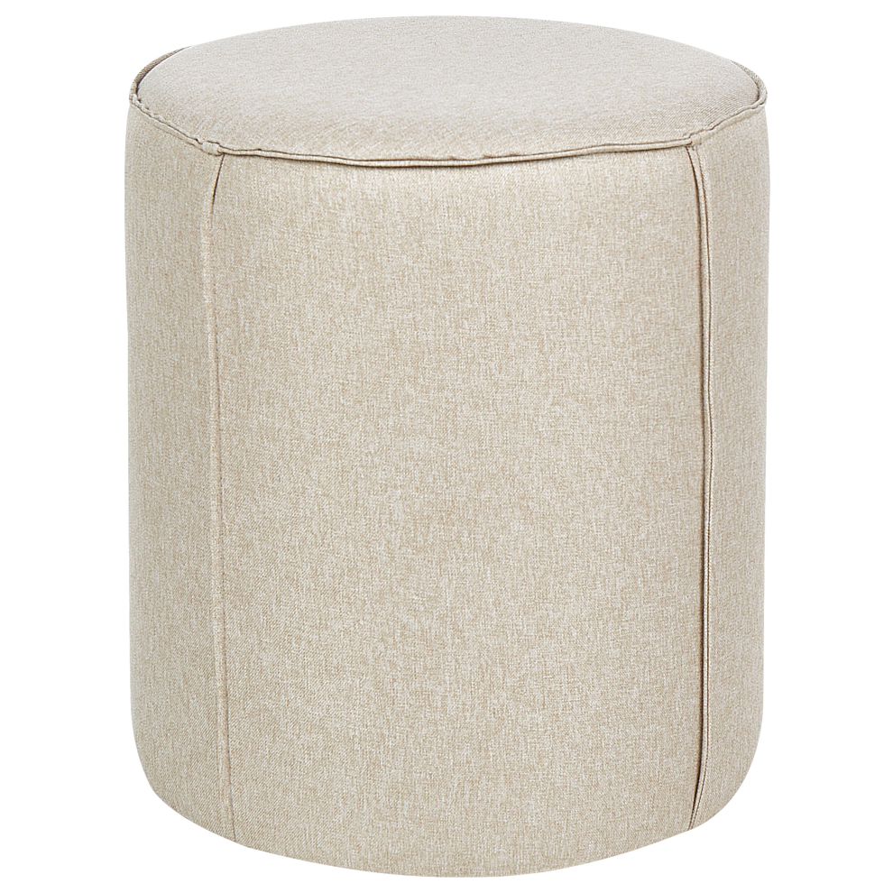 Beliani Pouffe Sedona Faux Linen Beige
