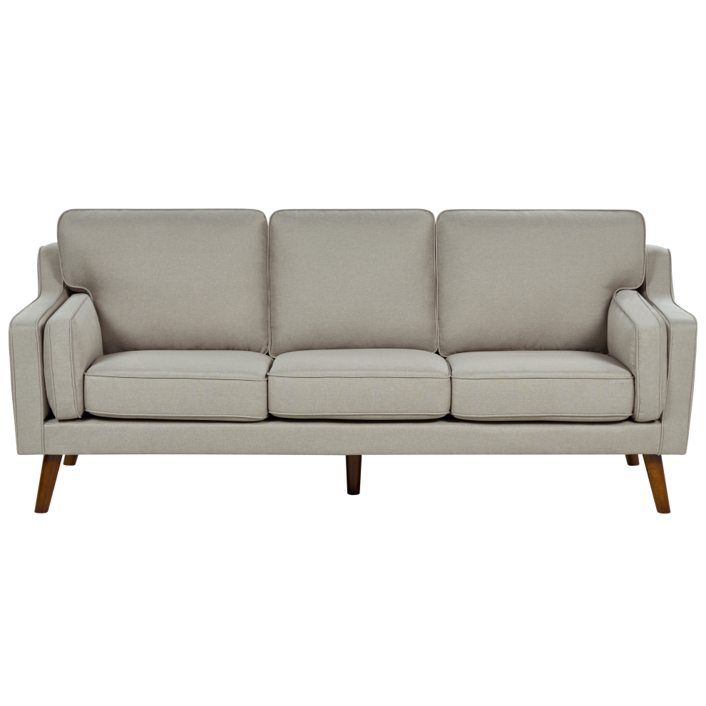 Beliani Sofa 3 Seater Lokka Fabric Beige