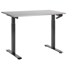 Manual Adjustable Standing Desk DESTINES Grey/ Black 120 cm 72 cm
