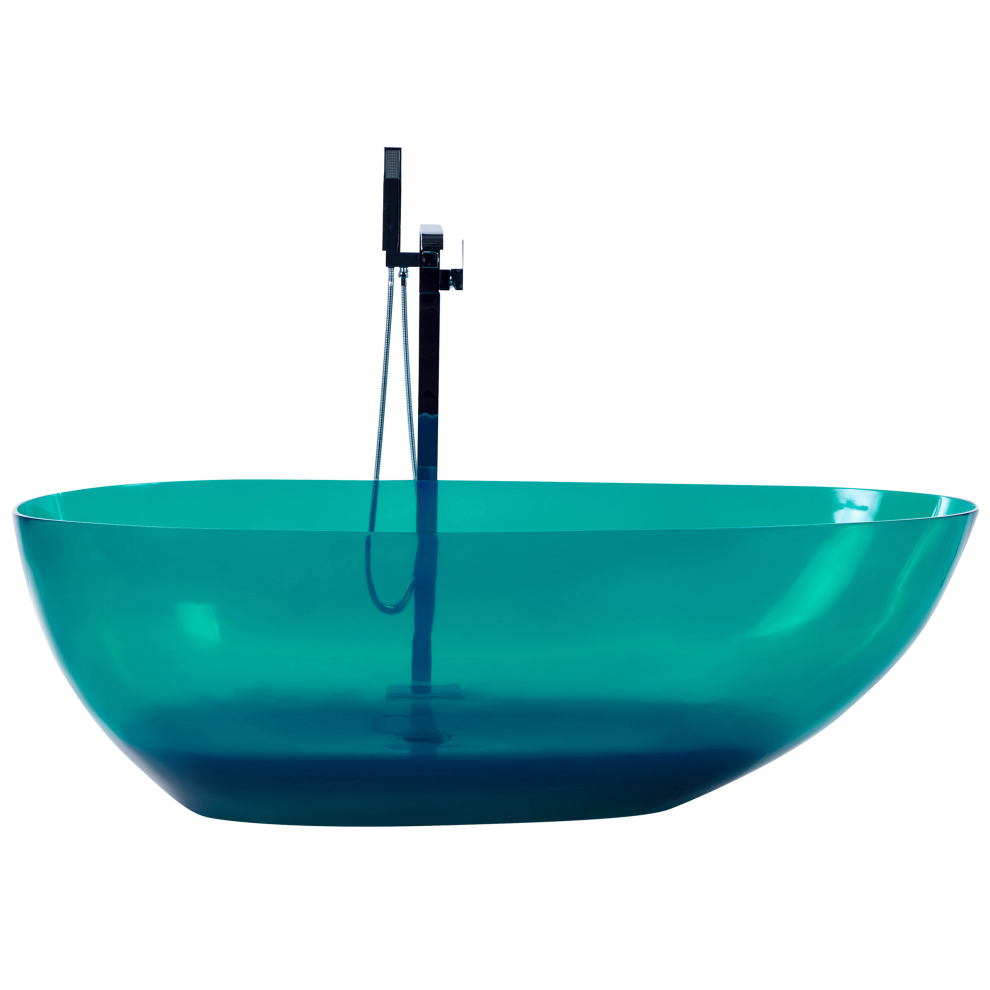 Beliani Freestanding Bathtub Blancarena 1700 X 780 Mm Teal