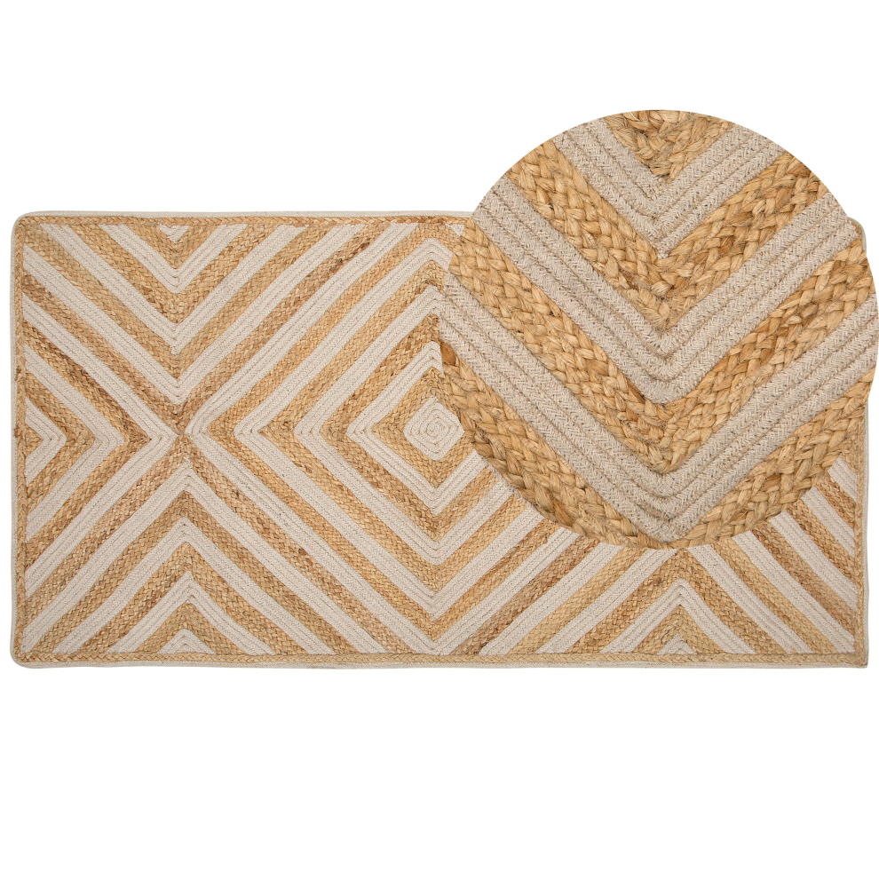 Beliani Rug Pirli Beige 80 X 150 Cm Jute