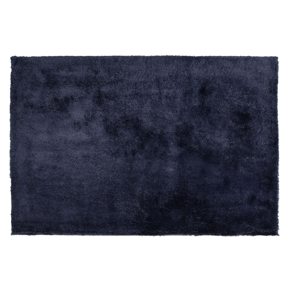 Beliani Shaggy Rug Evren Dark Blue 140 X 200 Cm