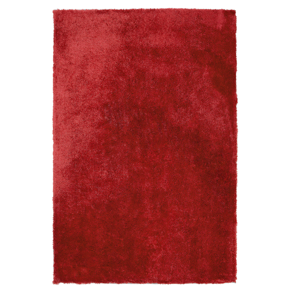 Beliani Shaggy Rug Evren Red 140 X 200 Cm
