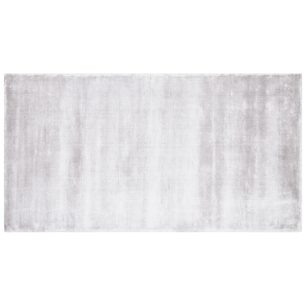 Beliani Rug Gesi Ii Light Grey 80 X 150 Cm Viscose