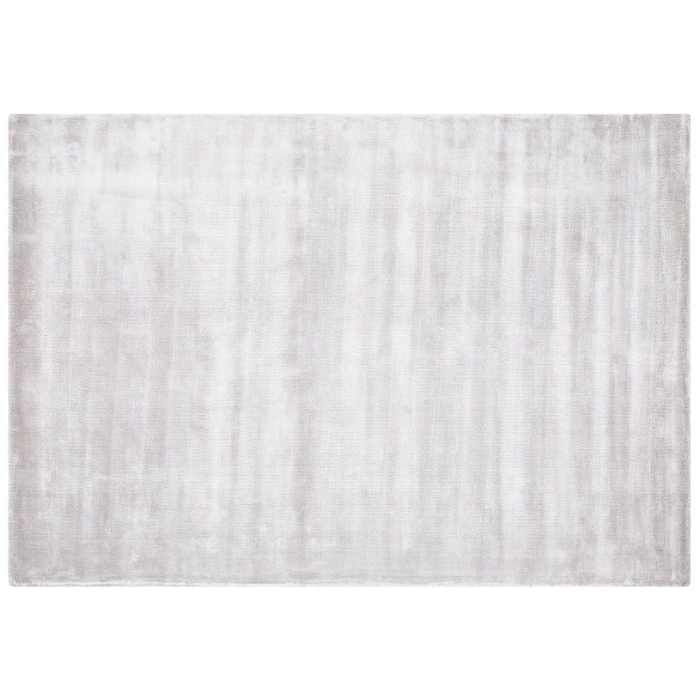 Beliani Rug Gesi Ii Light Grey 160 X 230 Cm Viscose